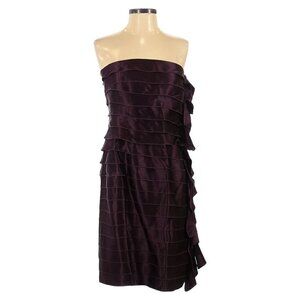 Ann Taylor Silk Charmeuse Tiered Side Ribbon Strapless Prom Formal Dress Size 6